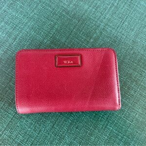 Tumi Red Leather Wallet